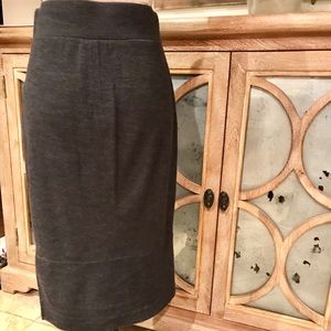 DKNY Dark Gray Jersey Knit Skirt